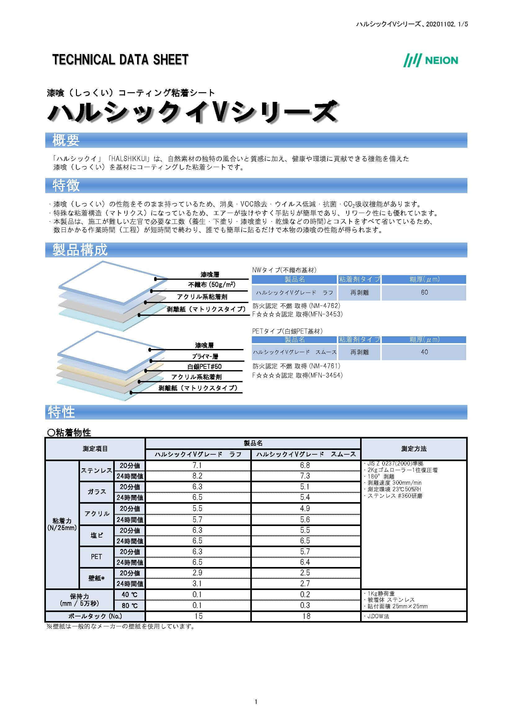 漆喰コーティング粘着シート
