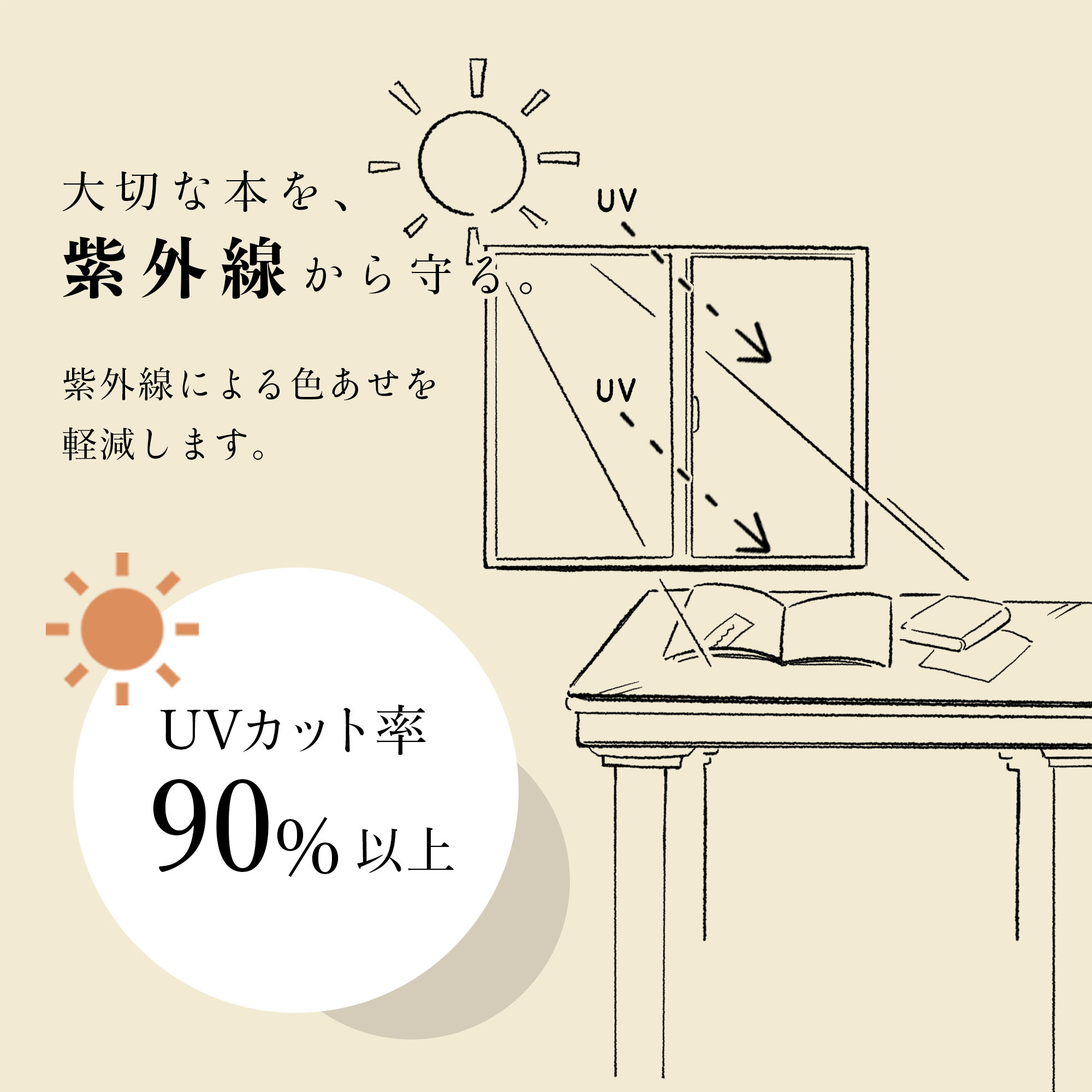 紫外線を90%以上カットする絵本補修テープPREMIUM
